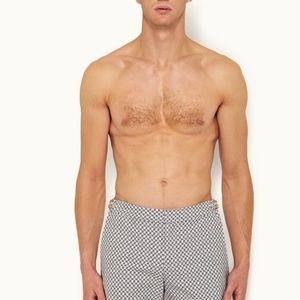 Orlebar Brown NWT Bulldog jacquard swim short size 34 with gold hardware
